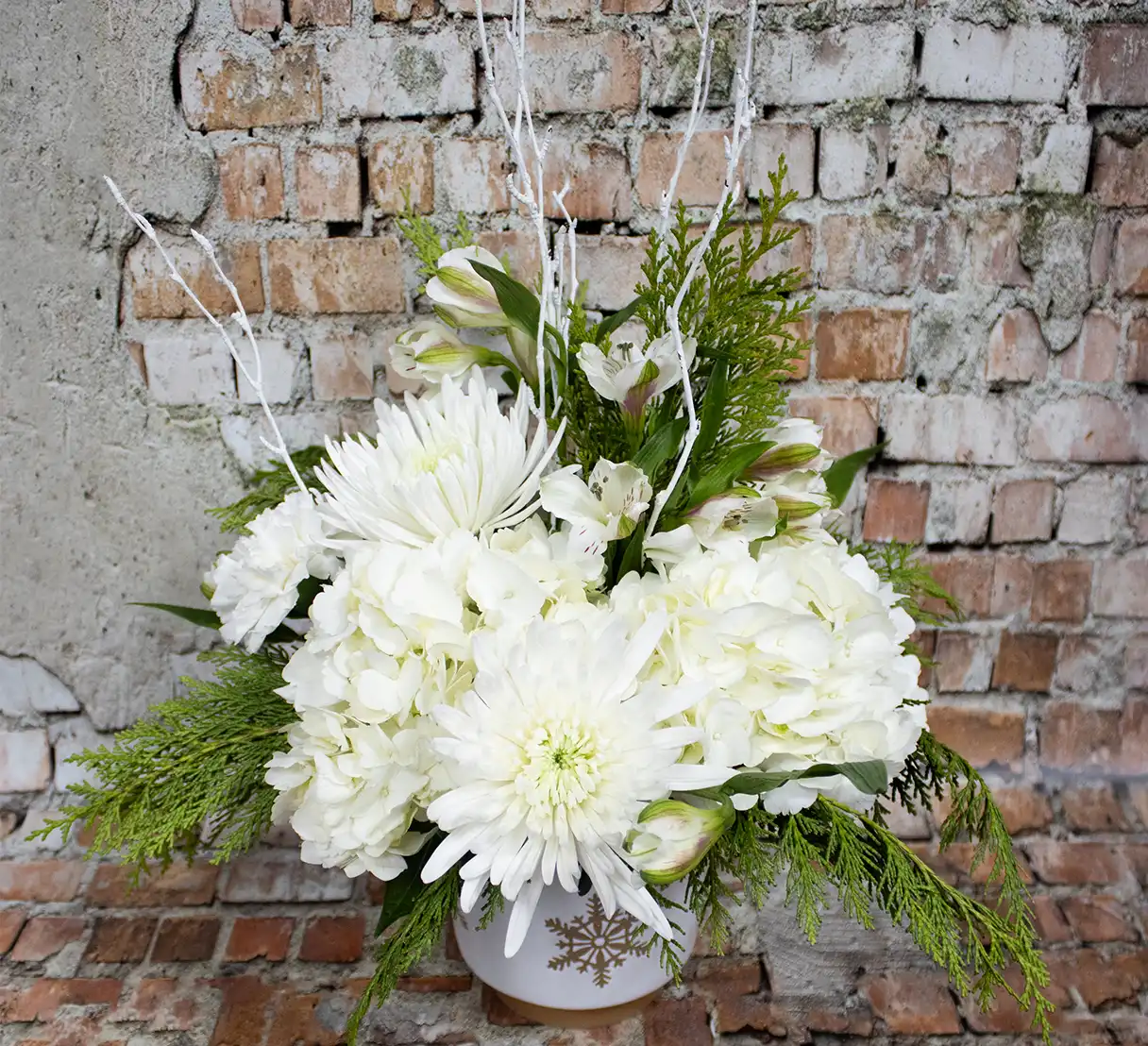 Snow and Evergreen Bouquet - Image 2