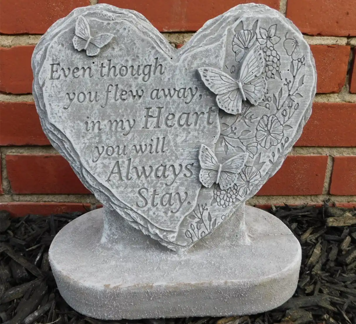 Heart Shaped Butterfly Plaque